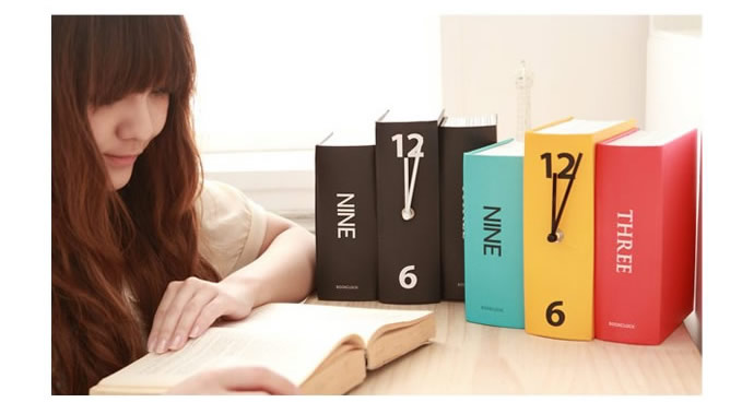 Book Standing Tabletop Clock