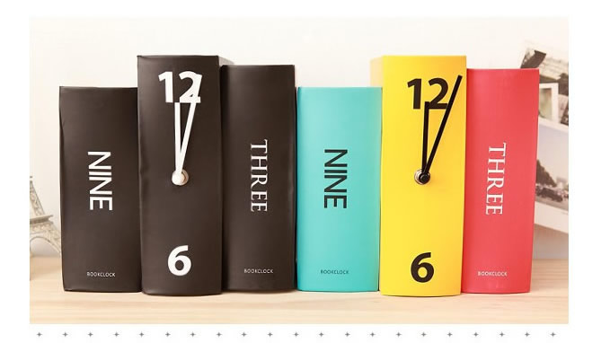 Book Standing Tabletop Clock