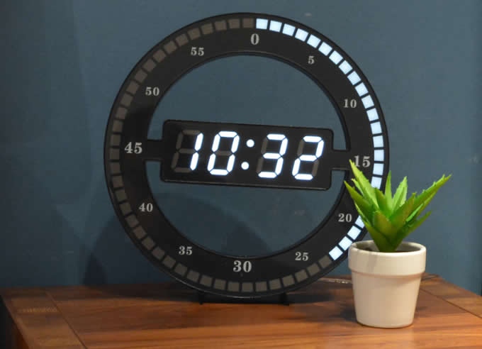  Circular Large LED Digital Wall Clock