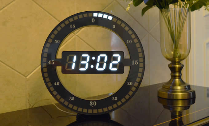  Circular Large LED Digital Wall Clock
