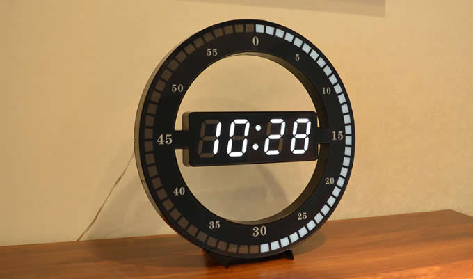  Circular Large LED Digital Wall Clock