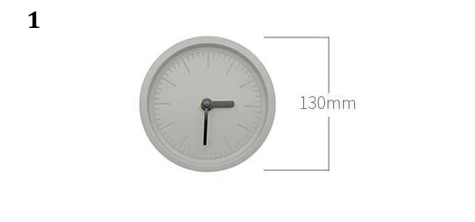 Concrete  Round Desk Clock