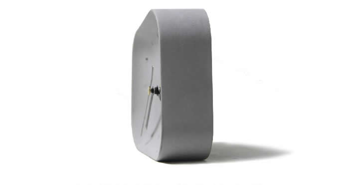 Concrete  Round Desk Clock