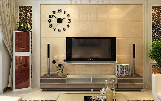 DIY Adhesive Modern Room Decoration Numbers Wall Clock