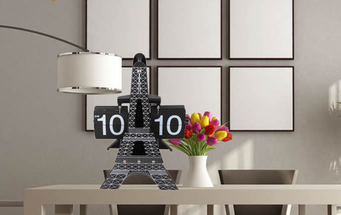 Eiffel Tower Auto Flip Clock