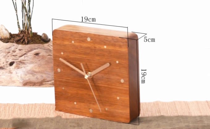 Handmade Modern Desk Clock,Red Rosewood  