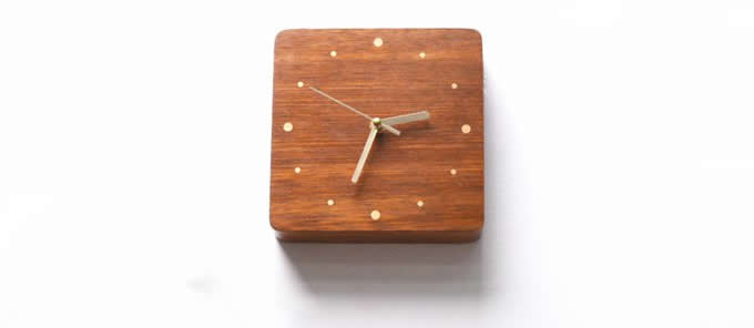 Handmade Modern Desk Clock,Red Rosewood  
