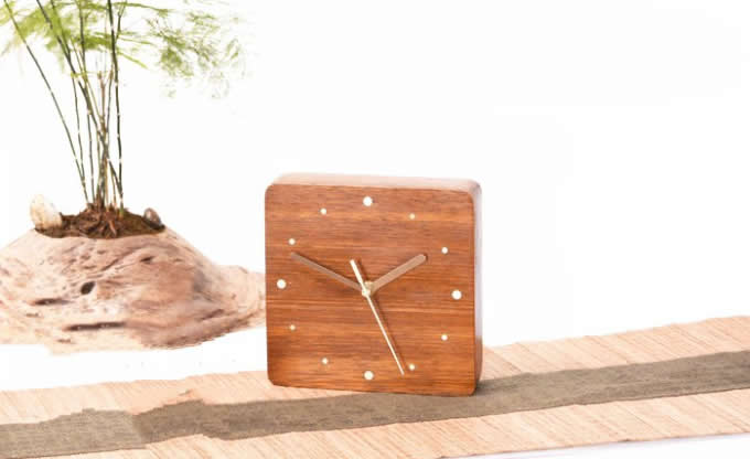 Handmade Modern Desk Clock,Red Rosewood  