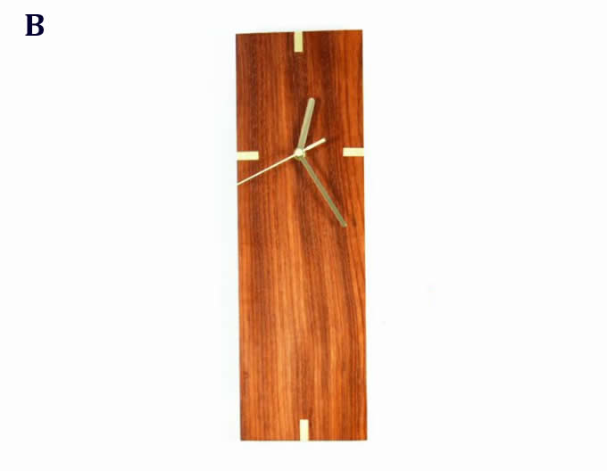 Handmade Modern Wall Clock,Red Rosewood