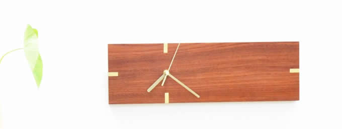 Handmade Modern Wall Clock,Red Rosewood