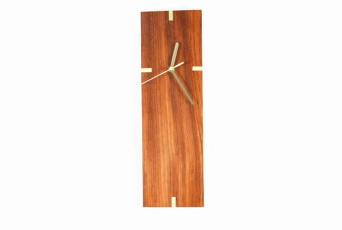 Handmade Modern Wall Clock,Red Rosewood