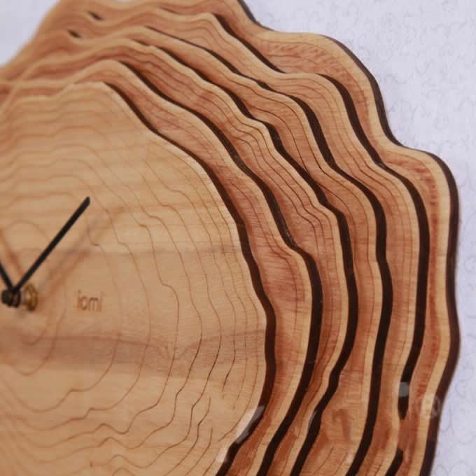 Handmade Modern  Wooden Wall Clock