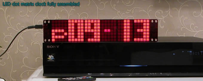 Led Dot Matrix Desk Clock