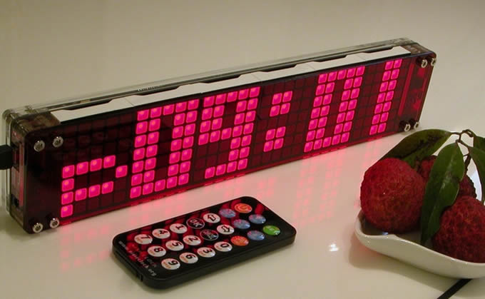 Led Dot Matrix Desk Clock