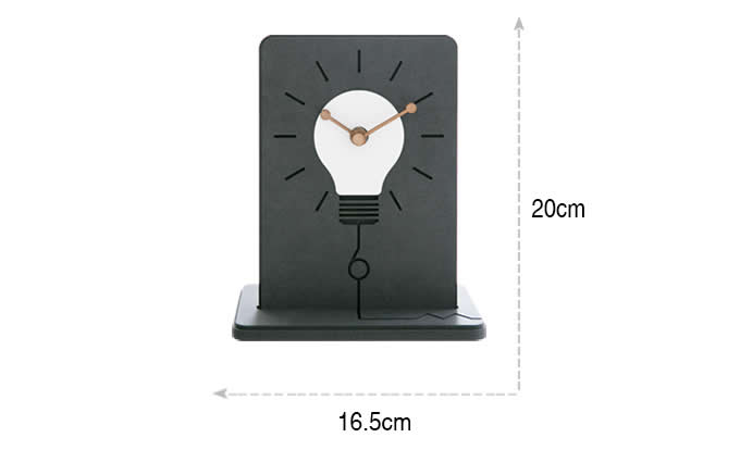 Light bulb Silent Table Clock Non Ticking Desk Clock