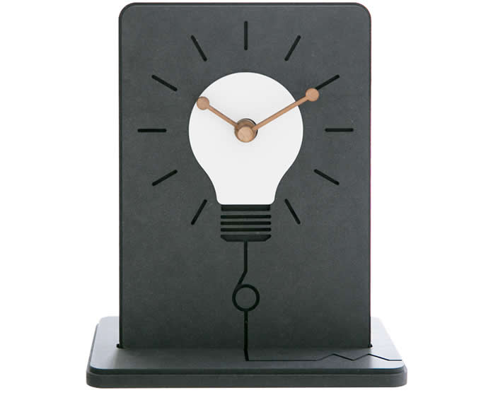 Light bulb Silent Table Clock Non Ticking Desk Clock