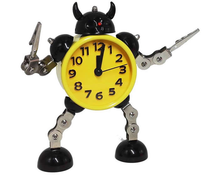  Metal Robot Alarm Clock