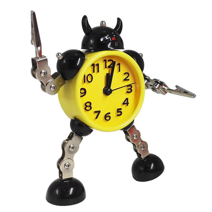  Metal Robot Alarm Clock