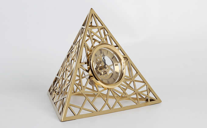 Metal Triangle Desk Clock