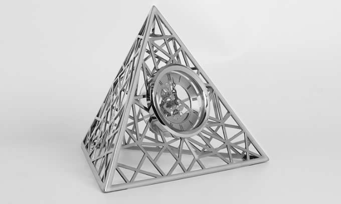 Metal Triangle Desk Clock