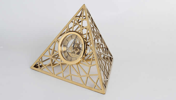 Metal Triangle Desk Clock