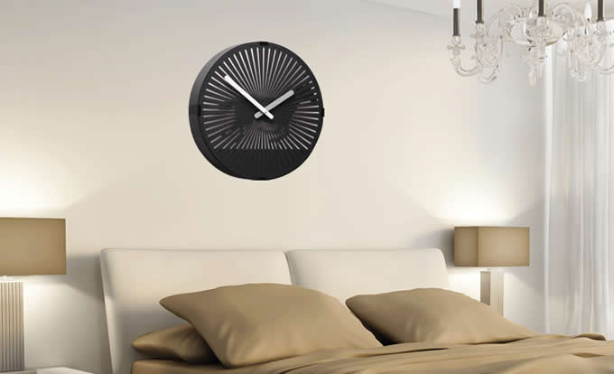 Motion Clock-Modern Black Large Big Atomic Analog Decorative Wall Clock