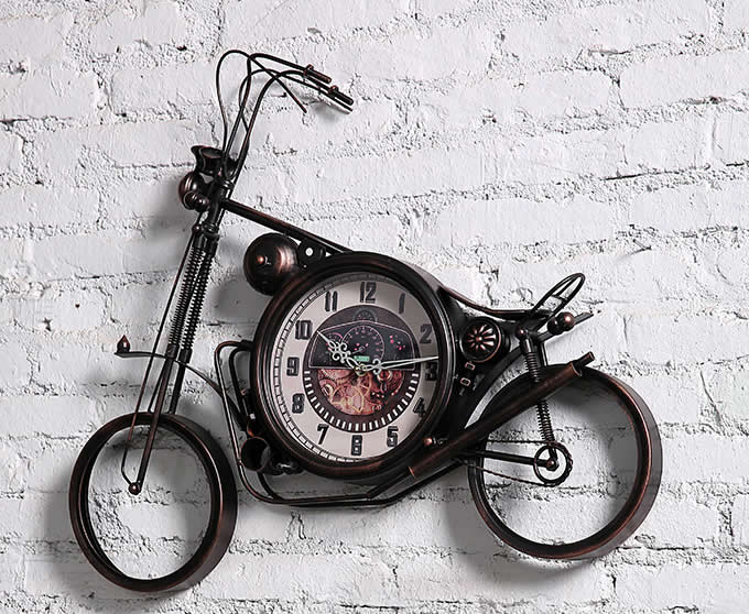 Motorcycle Wheel wall clock