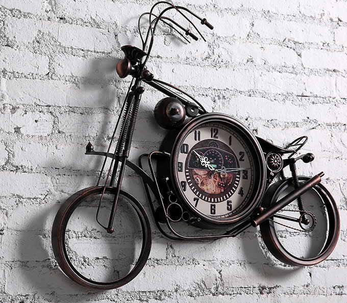 Motorcycle Wheel wall clock