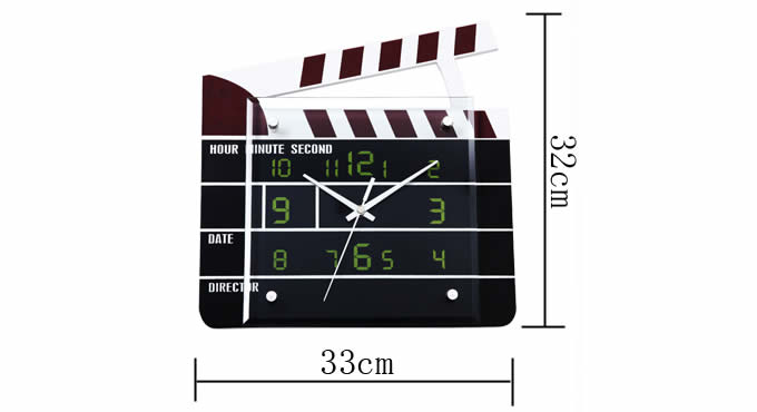  Movie Film Action Board Wal Clock