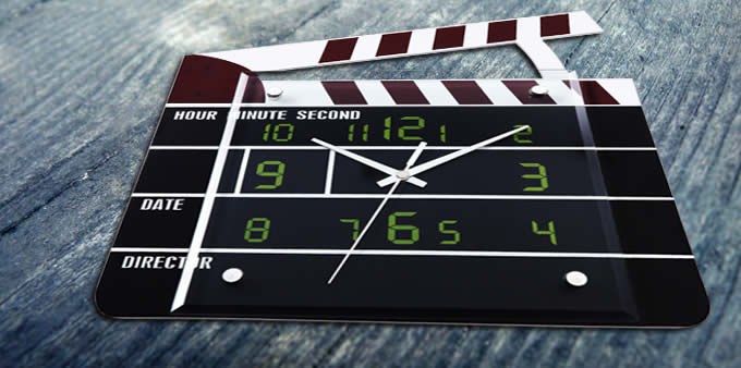   Movie Film Action Board Wal Clock