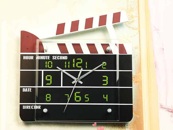   Movie Film Action Board Wal Clock