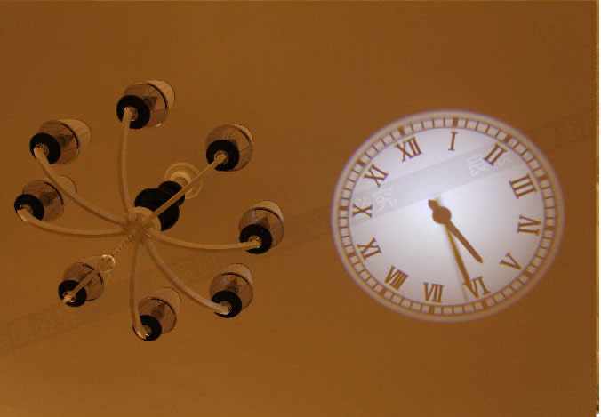 Overhead Rome Numeral Time Style Projection Wall Clock