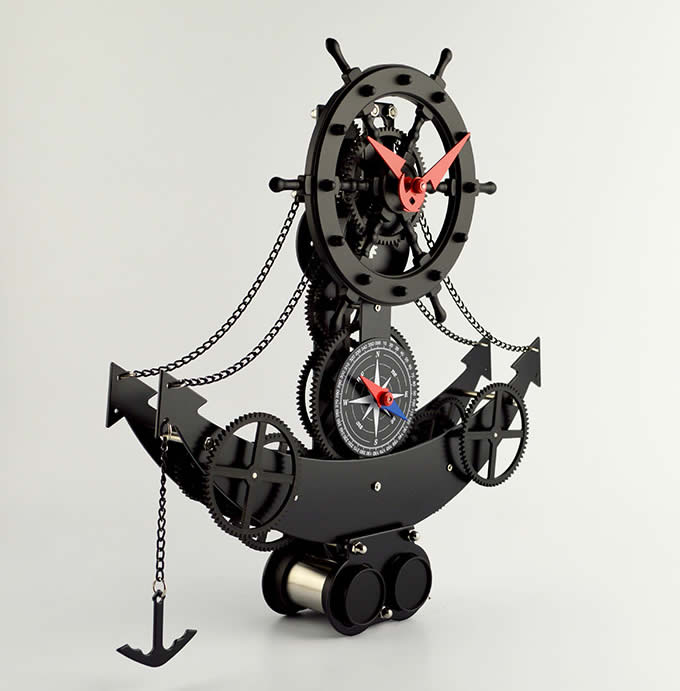   Pirate Ship Gear Clock