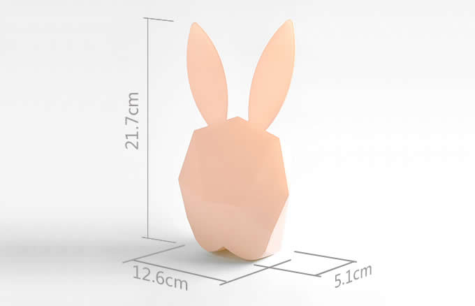 Portable Rechargeable Rabbit Clock with LED Night Light