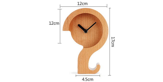  Question Mark Shaped Wooden Desk Clock Mobile Display Stand Holder