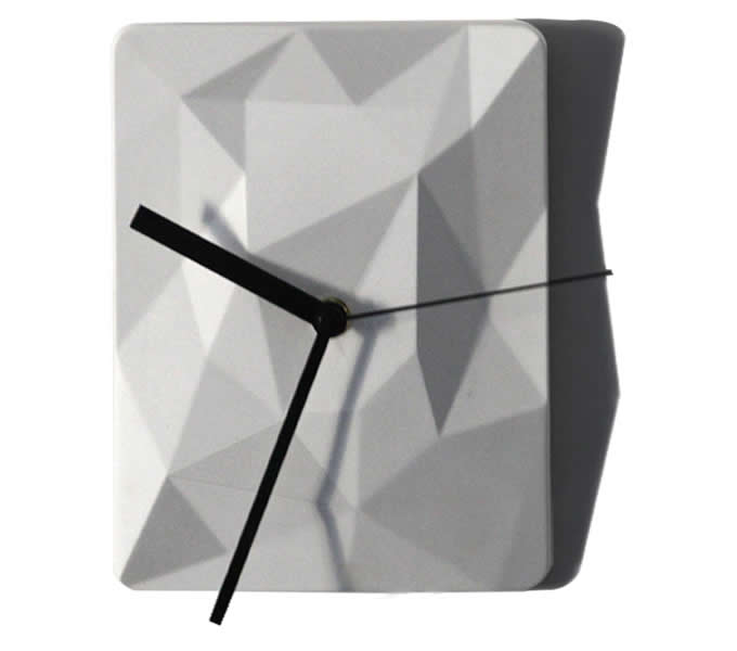  Solid Concrete Geometric Desk Clock