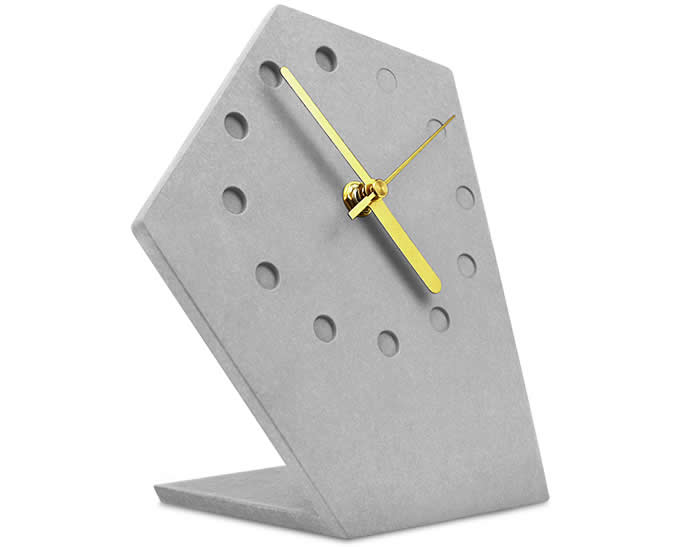 Solid Concrete Geometric Desk Clock