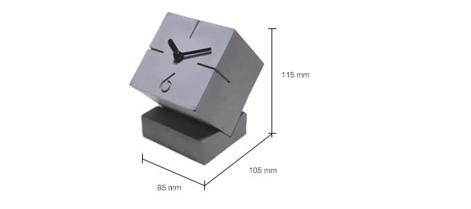 Vintage Concrete Cube Clock Retro Desktop Clock 