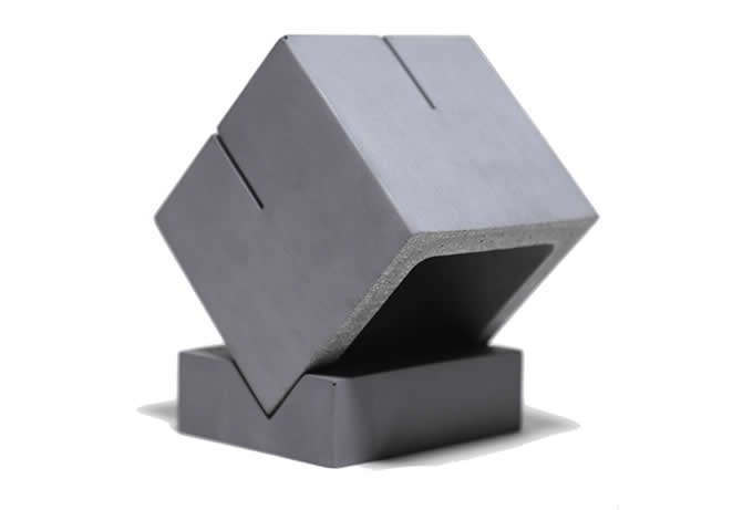 Vintage Concrete Cube Clock Retro Desktop Clock 