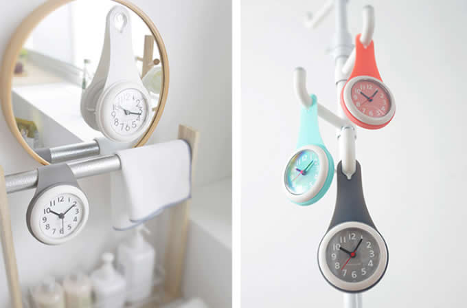 Waterproof  Bathroom Clock With Suction Cup