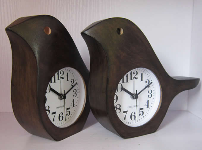 Wooden Bird Shaped Desk Alarm Clock3