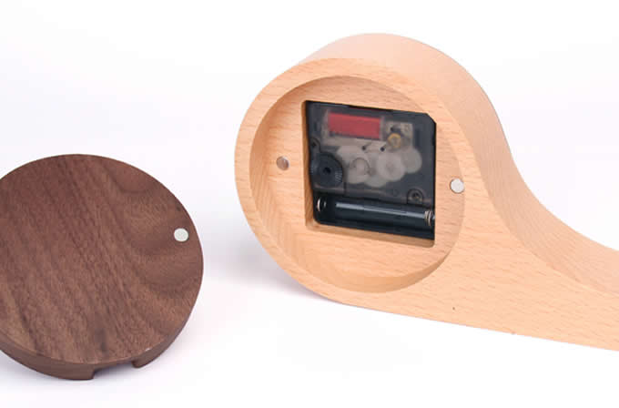 Wooden Snail  Desk Clock 