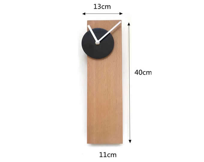 Wooden Wall Clock With Led Lamp 