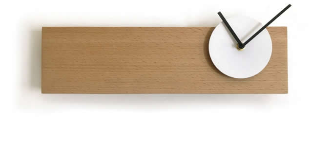 Wooden Wall Clock With Led Lamp 