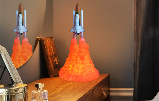 Creative rocket launch led night light desktop decoration aerospace lamp