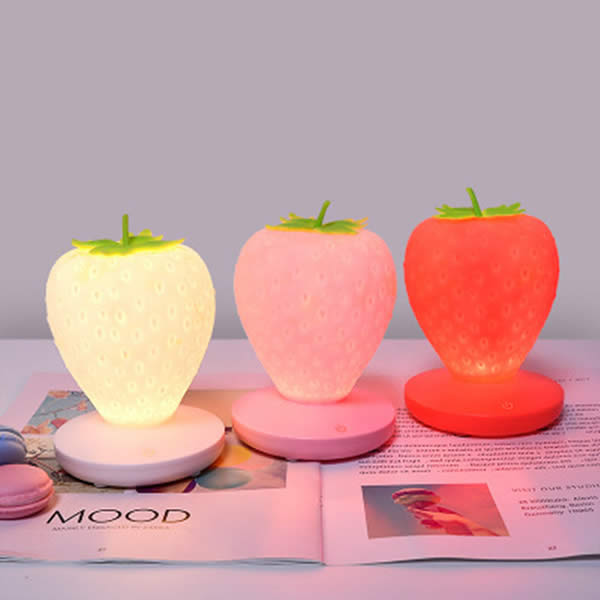 Beautiful Strawberry Night Light USB Charging Lamp