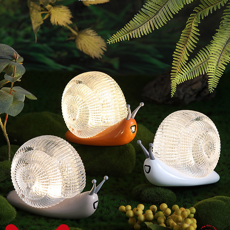 Cute Snail Usb Rechargeable Desk Lamp