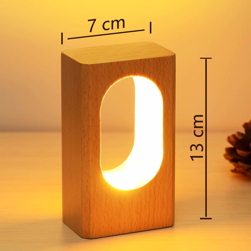 Minimalist Wooden Hollow Lights