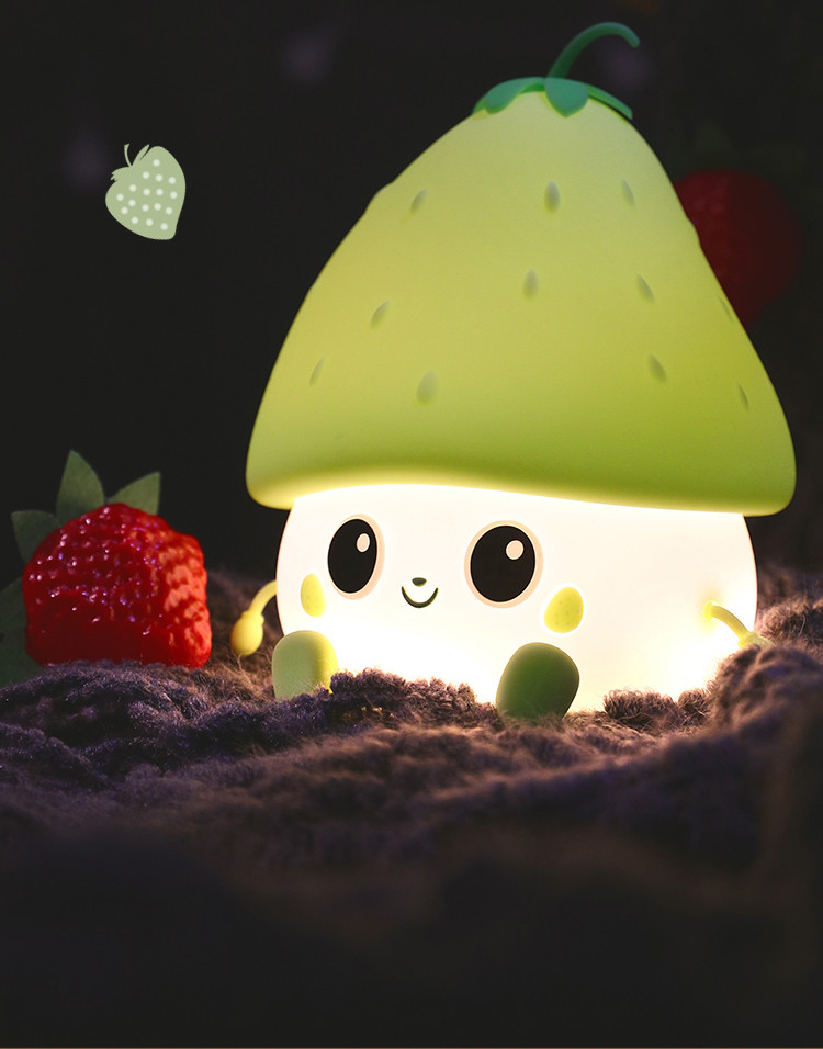 Usb Charging Cartoon Strawberry Night Light