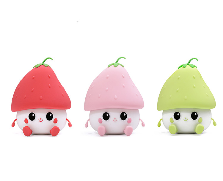 Usb Charging Cartoon Strawberry Night Light